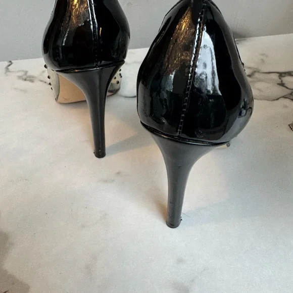 bp Black and Gray Heels with Studded Embellishments - Picture 2 of 5